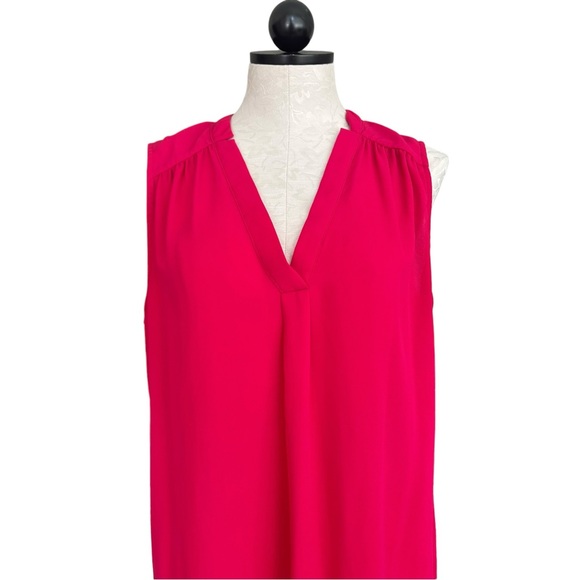 Anthropoligie Pleione Pink V-Neck Shell Tank Top Size XL - Picture 5 of 11